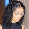 Brazilian Short Curly Bob Lace Front Human Hair Wigs PrePluck With Baby Hair Deep Wave Frontal Wig For Women